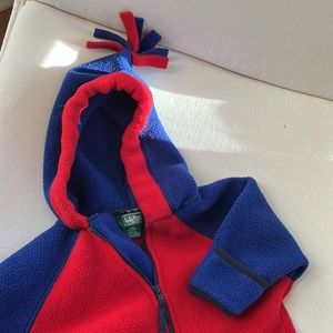 Vintage L.L.Bean Fleece Bunting Suit Sz 3-6M